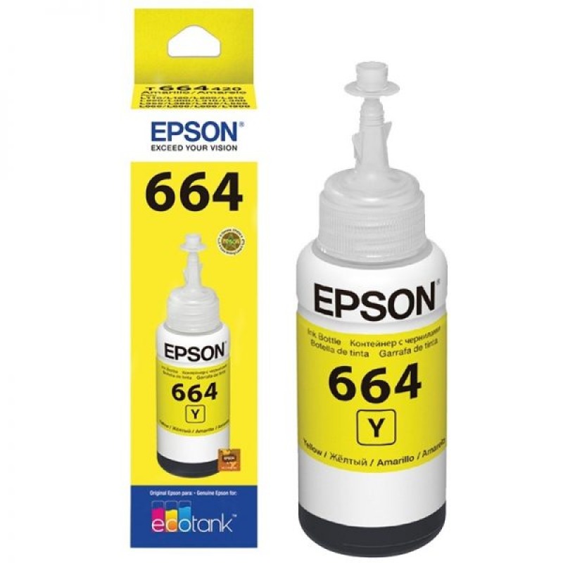 CARTUCHO EPSON MODELO 664 AMARILLO, PARA L110, L200, L210, L350, L355, L555, L300, L1300 image 3