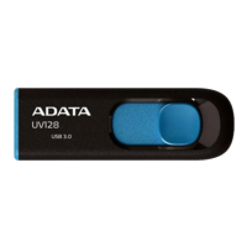 MEMORIA ADATA 64GB USB 3.2 UV128 RETRACTIL NEGRO-AZUL (AUV128-64G-RBE) image 5