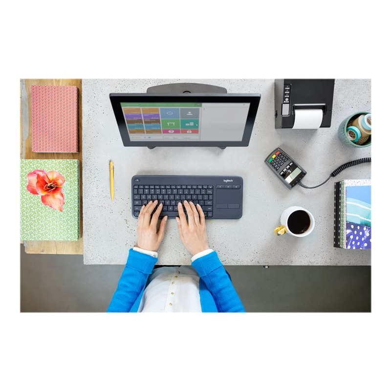 TECLADO LOGITECH K400 PLUS INALAMBRICO CON TOUCH PAD MINI USB UNIFYING PC/ANDROID/CHROME image 8