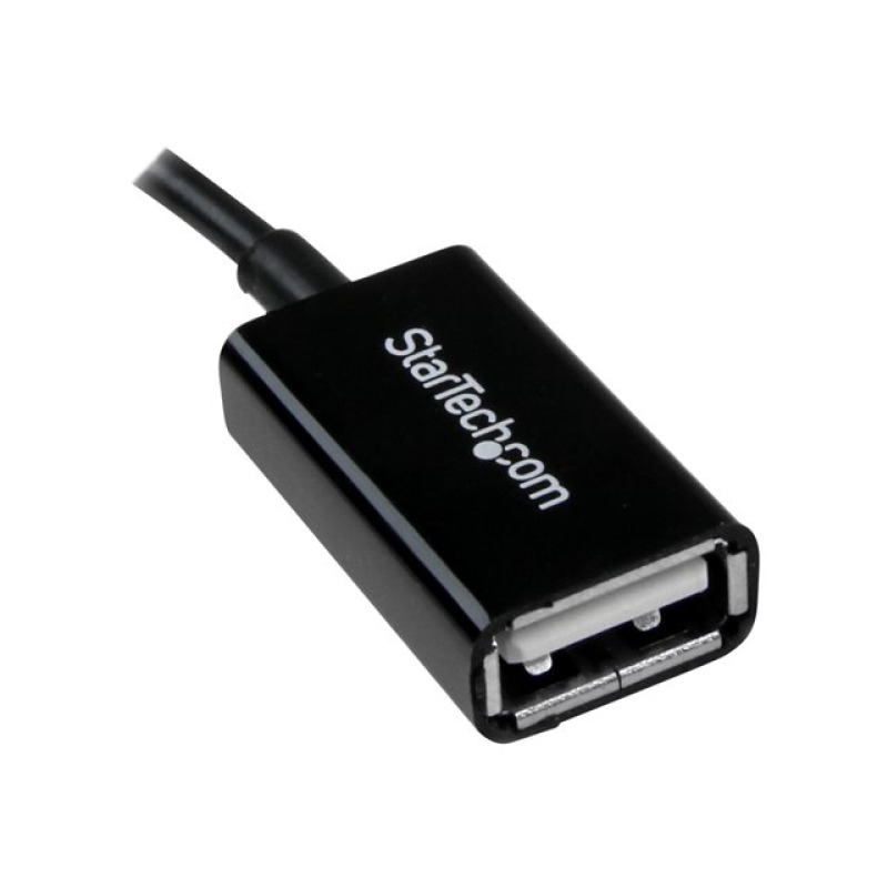 CABLE ADAPTADOR DE 12CM MICRO USB MACHO A USB A HEMBRA OTG PARA TABLETS SMARTPHONES TELÉFONOS INTELIGENTES - NEGRO - STARTECH.COM MOD. UUSBOTG