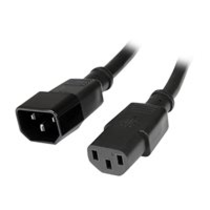CABLE DE CORRIENTE DE 1.8M DE EXTENSION - C14 A C13 - 14 AWG - 15A 125V - CABLE EXTENSOR - STARTECH.COM MOD. PXT100146 image 2