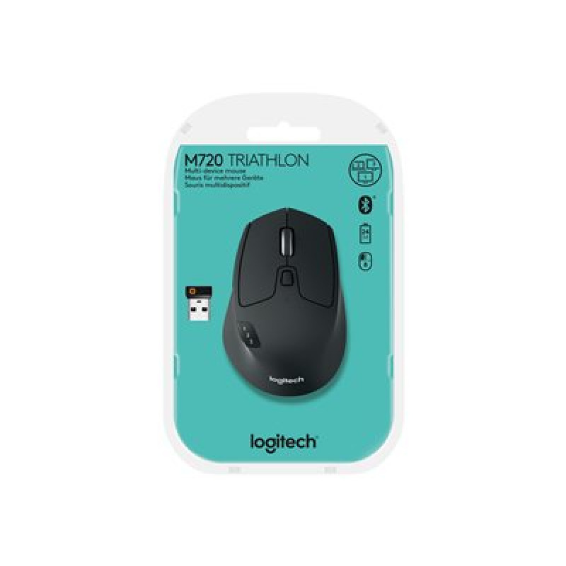 MOUSE LOGITECH M720 TRIATHLON OPTICO INALAMBRICO BT LOGI UNIFYING EASY-SWITCH NEGRO image 6