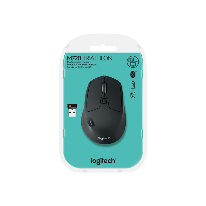 MOUSE LOGITECH M720 TRIATHLON OPTICO INALAMBRICO BT LOGI UNIFYING EASY-SWITCH NEGRO image 13