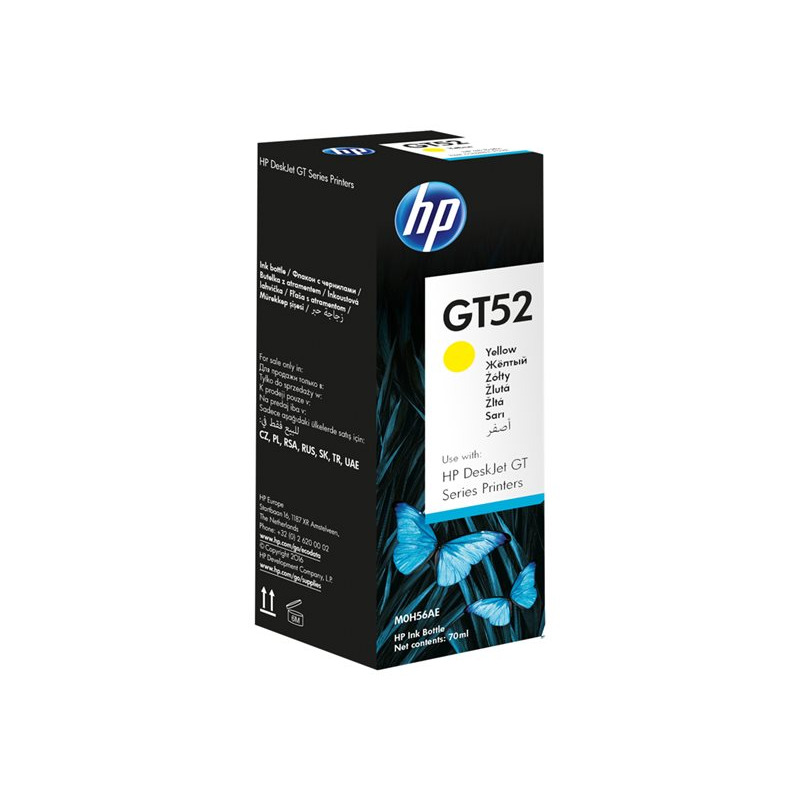 TINTA HP BOTE GT52 M0H56AL AMARILLO DESKJET GT5820/GT5810 70ML (8 000 PAG)