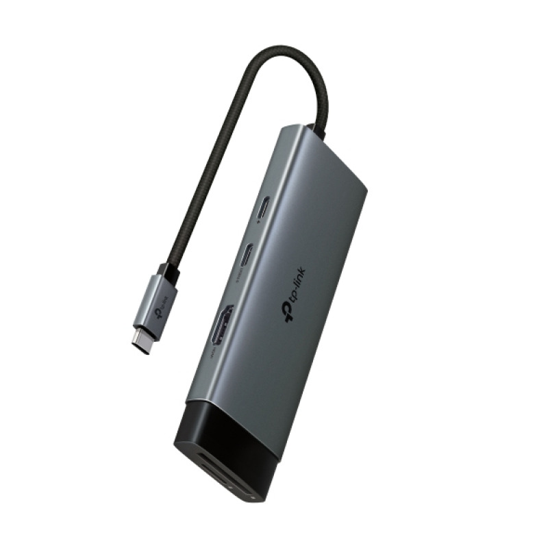 ADAPTADOR HUB | TP LINK | UH7020C | USB-C 7 EN 1 CON PUERTO HDMI 4K@60HZ, RANURAS PARA SD Y MICROSD Y CARGA RÁPIDA