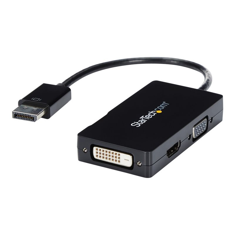 ADAPTADOR DE VIDEO DISPLAYPORT A VGA DVI O HDMI - CONVERTIDOR A/V 3 EN 1 PARA VIAJES - 1080P - 1920X1200 - STARTECH.COM MOD. DP2VGDVHD