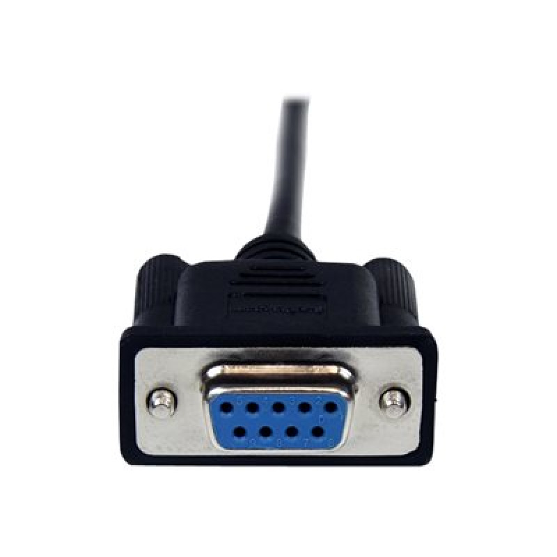 CABLE SERIAL DE 2M MODEM NULO NULL SERIAL DB9 HEMBRA A MACHO - NEGRO - STARTECH.COM MOD. SCNM9FM2MBK image 10