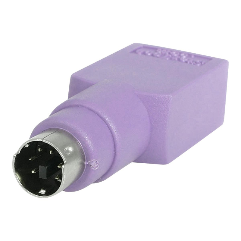 ADAPTADOR PARA TECLADO O MOUSE USB A CONECTOR PS/2 PS2 MINIDIN - 1X HEMBRA USB - 1X MACHO MINI-DIN - PÚRPURA - STARTECH.COM MOD. GC46FMKEY image 2