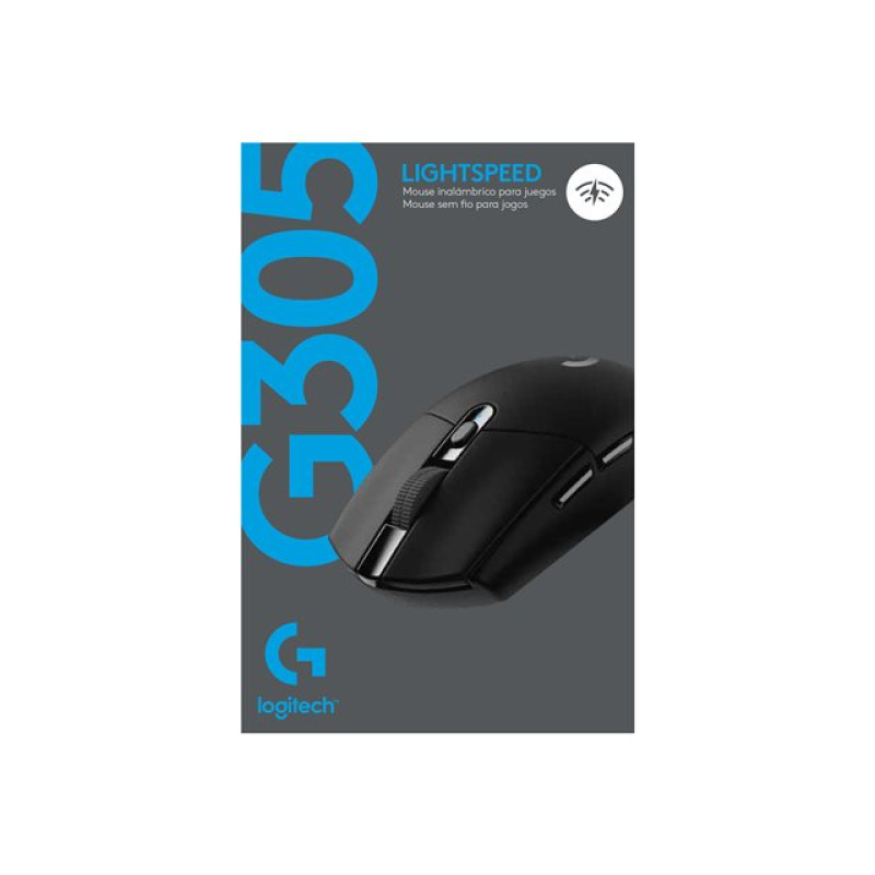 MOUSE GAMING LOGITECH G305 LIGHTSPEED OPTICO INALAMBRICO SENSOR HERO 6 BOTONES PROGRAMABLES NEGRO image 13