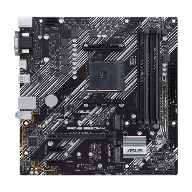 MOTHERBOARD ASUS (PRIME B550M-K) SOCKET AM4,4*DDR4,HDMI,D-SUB, DVI,PCIE 4.0,MICRO ATX