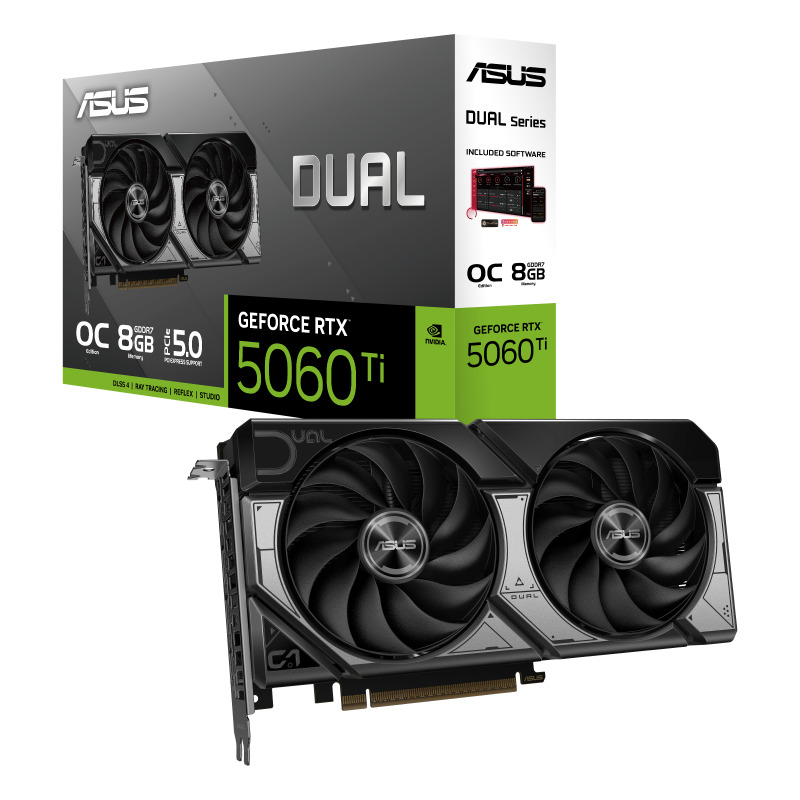TARJETA DE VIDEO ASUS (DUAL-RTX5060TI-O8G) 8GB GDDR7, 128BIT, PCI-E 5.0, HDMI, 3*DP, DUAL FAN image 5