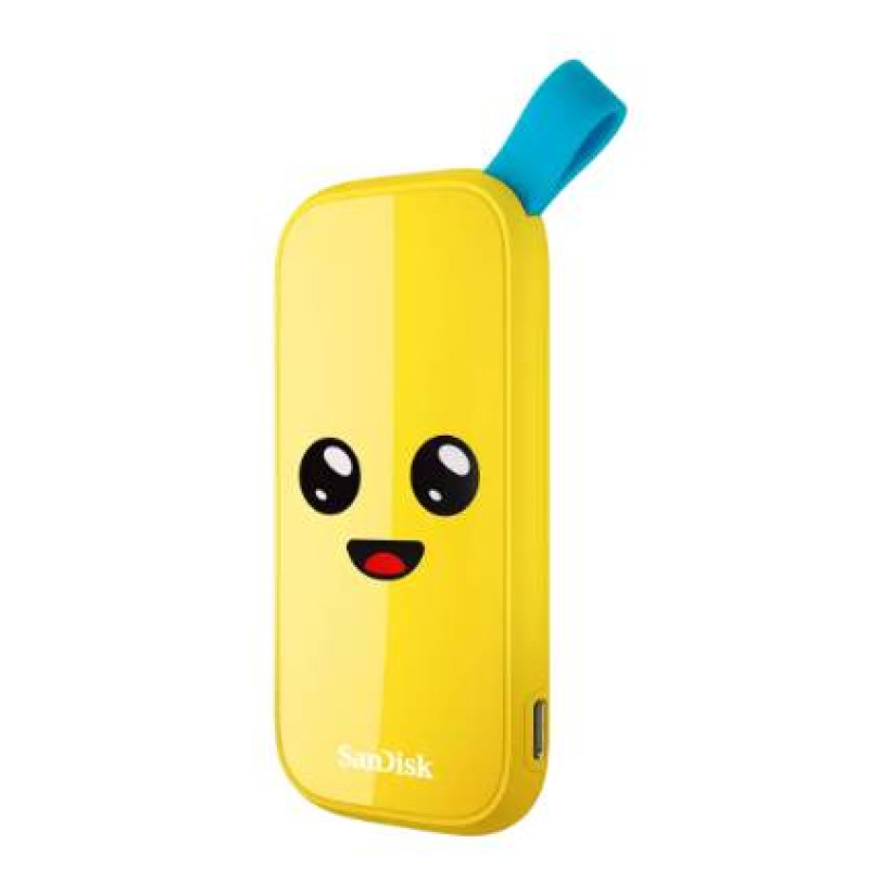 UNIDAD DE ESTADO SOLIDO SSD EXTERNO SANDISK FORTNITE PORTABLE BANANO 2TB USB 3.2 GEN2 LECT.800 MB/S PC  SDSSDE30-2T00-G25F