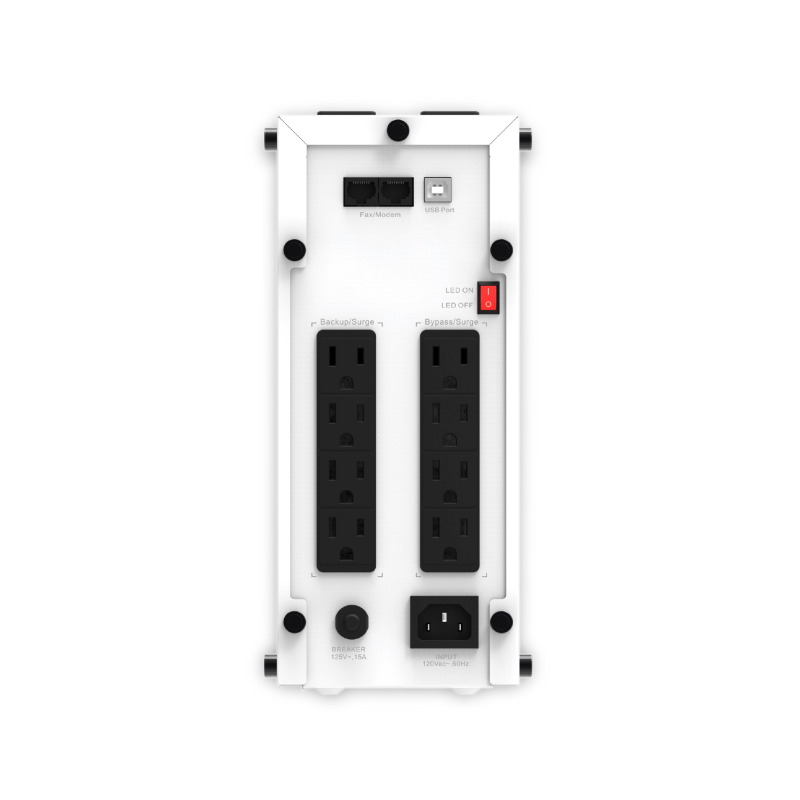 NO BREAK CDP GSMART1516 1500VA/900W UPS SMART, AVR 16 SALIDAS, PUERTO DE CARGA USB (8 USB-A Y 2 USB-C), LUZ RGB, LCD, 120 VAC image 4