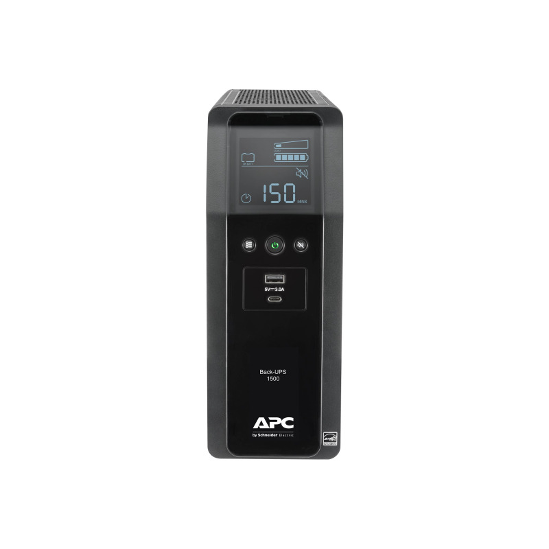 UNIDAD BACK UPS PRO BR 1500 VA, 10 TOMAS DE SALIDA, 2 PUERTOS USB DE CARGA, AVR, INTERFAZ LCD, LAM