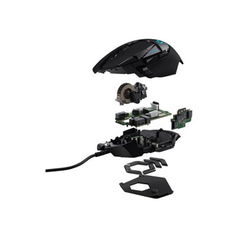 MOUSE GAMING LOGITECH G502 HERO NEGRO ALAMBRICO USB LIGHTSYNC RGB 16K DPIS image 4