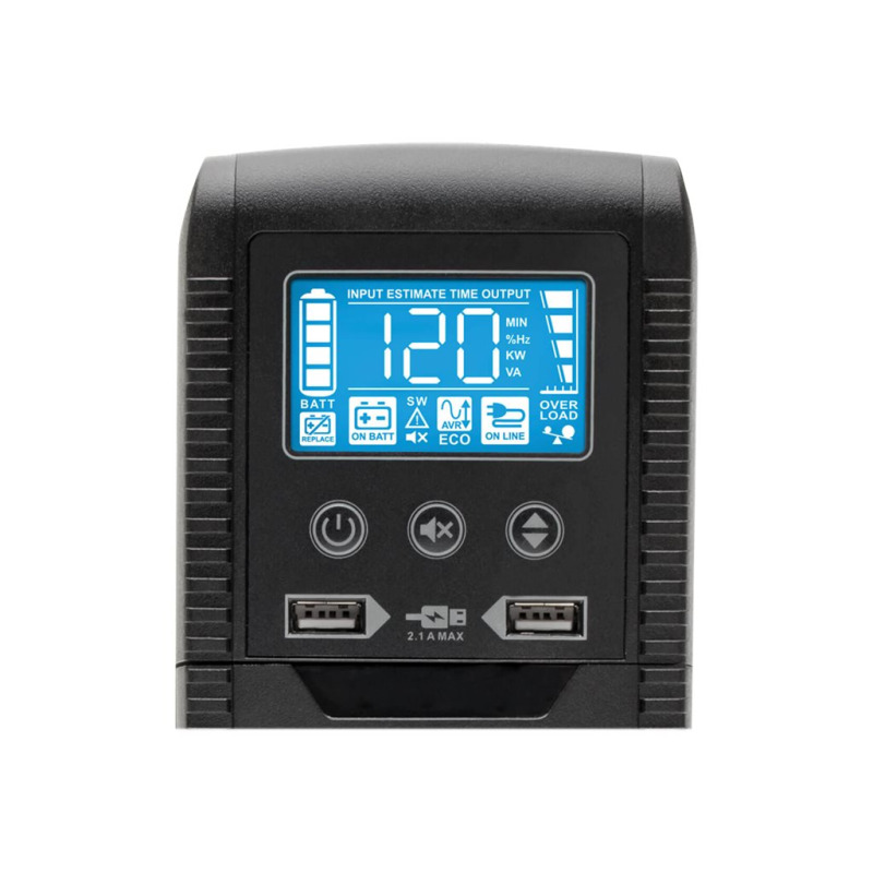 NO BREAK TRIPP-LITE ECO1000LCD 120V 50/ 60HZ, 1000VA / 600 WATTS INTERACTIVO CON USB Y 8 CONTACTOS, AVR, SERIE ECO, ENERGY STAR V2.0