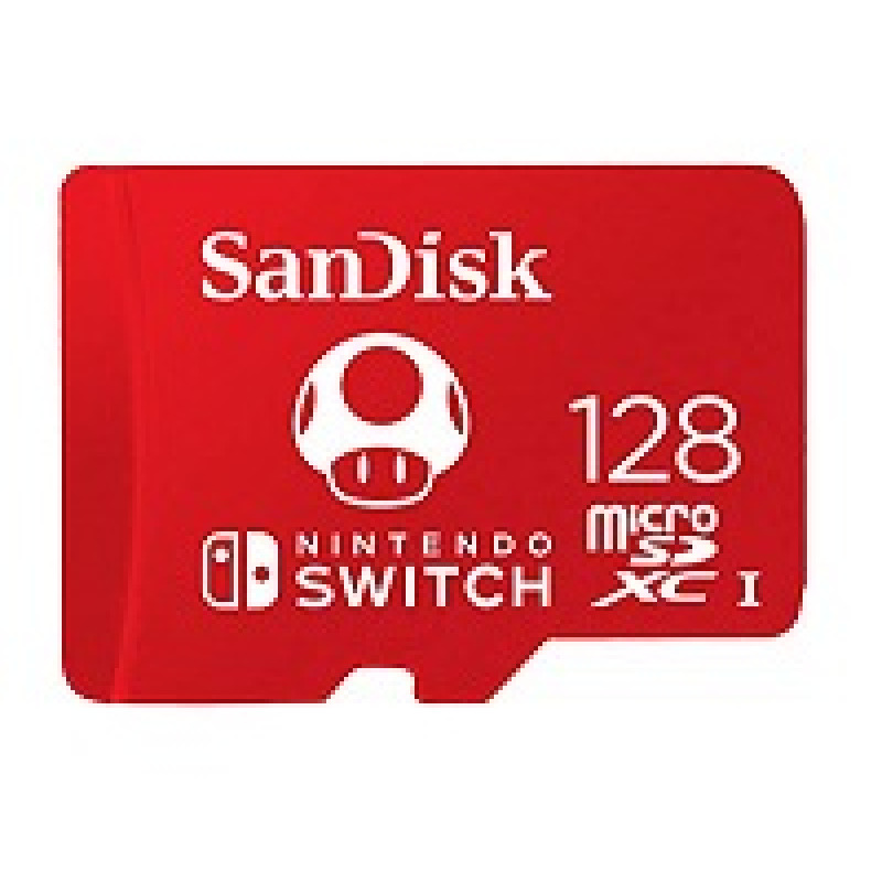 MEMORIA SANDISK MICRO SDXC 128GB NINTENDO SWITCH 100MB/S 4K U3 V30 SDSQXAO-128G-GNCZN