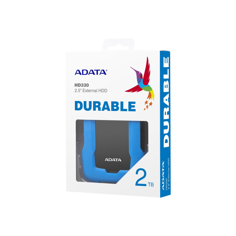 DISCO DURO EXTERNO ADATA HD330 2TB PORTATIL 2.5 USB 3.2 WINDOWS MAC LINUX CONTRAGOLPES SLIM COLOR AZUL (AHD330-2TU31-CBL) image 11