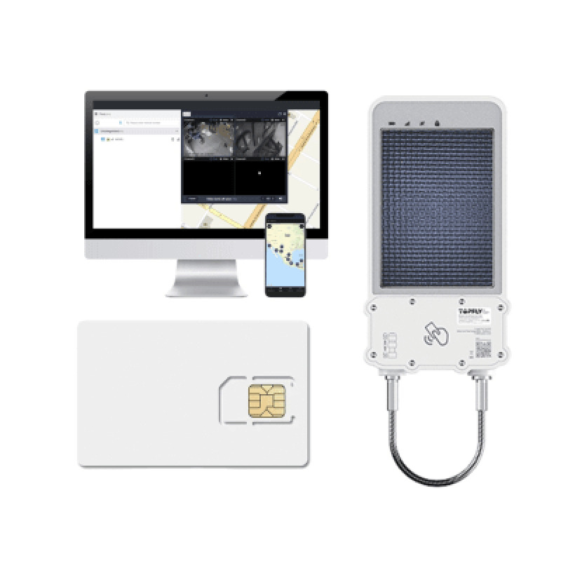 kIT Cerradura Inteligente GPS con Energía Solar / SolarGuardX 100 / Seguimiento de Activos LTE CatM1 / Desbloqueo por RFID BLE OTA / Impermeable IP67 / Detección de Movimiento / Batería 14400mAh / EPCOMGPSANUAL SIM500MB2Y