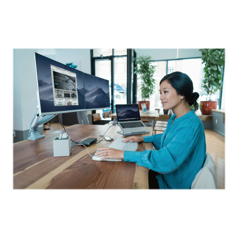 Kensington Brazo SmartFit® de altura ajustable con controles de un solo toque para dos monitores image 4