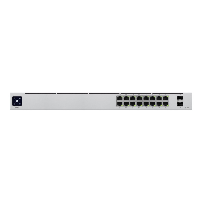 UniFi Switch USW16POE Gen2 Capa 2 de 16 puertos 8 puertos PoE 8023af/at  8 puertos Gigabit  2 puertos 1G SFP 42W pantalla informativa image 9