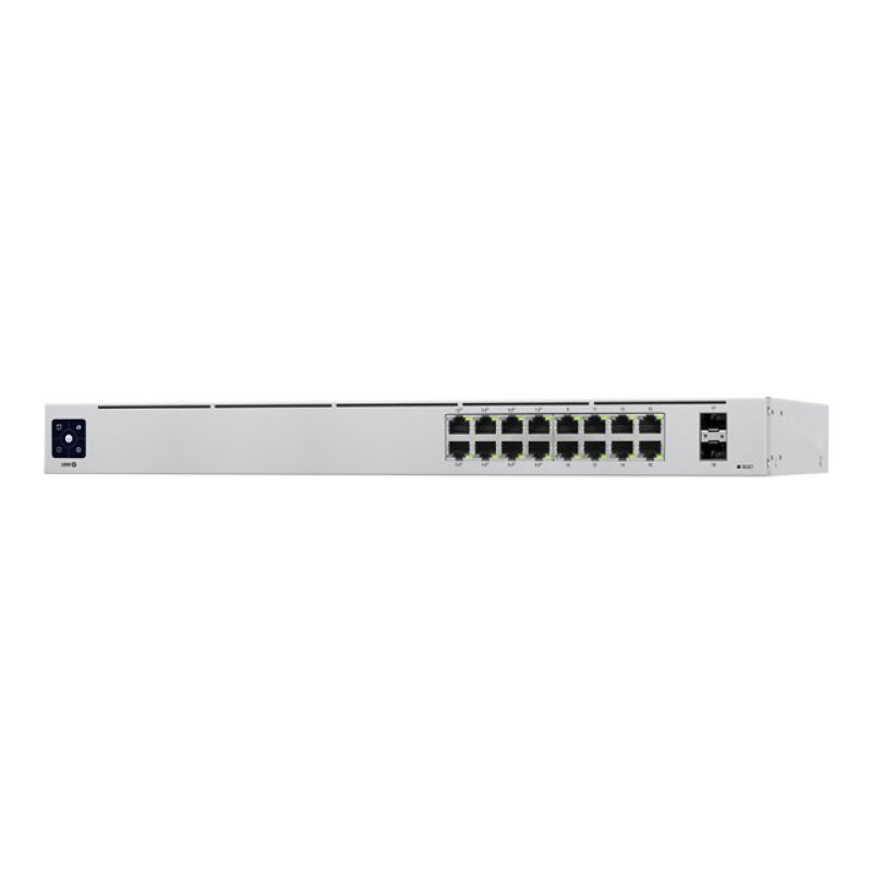 UniFi Switch USW16POE Gen2 Capa 2 de 16 puertos 8 puertos PoE 8023af/at  8 puertos Gigabit  2 puertos 1G SFP 42W pantalla informativa image 16