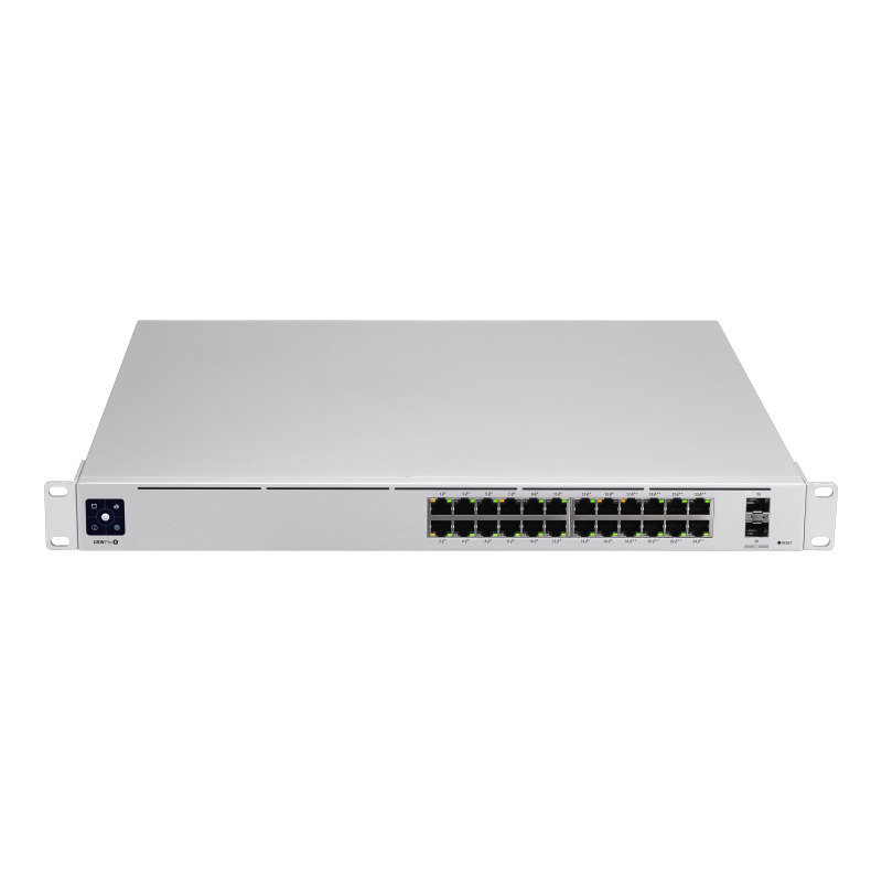 UniFi Switch USWPro24POE Gen2 con funciones capa 3 de 24 puertos PoE 8023at/bt  2 puertos 1/10G SFP 400W pantalla informativa image 2