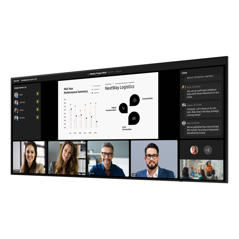 MONITOR SEÑALIZACION DIGITAL SAMSUNG 105 PULGADAS, 5,120 X 2,160 (21:9)5K QPDX-5K, 500NITS, BOCINAS, HDMI, USB-C, D.PORT, WIFI, BT, H/V, 24/7 image 4