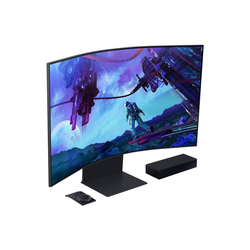 MONITOR LED SAMSUNG 55 PULGADAS, WIDESCREEN, GAMER, ODYSSEY ARK,UHD 3,840 X 2,160, 4K, NEGRO, PIVOT, 3 HDMI, 1 D. PORT, 1 LAN, 2 USB, CURVO, 165 HZ, 1000R, 1MS, BOCINAS image 9