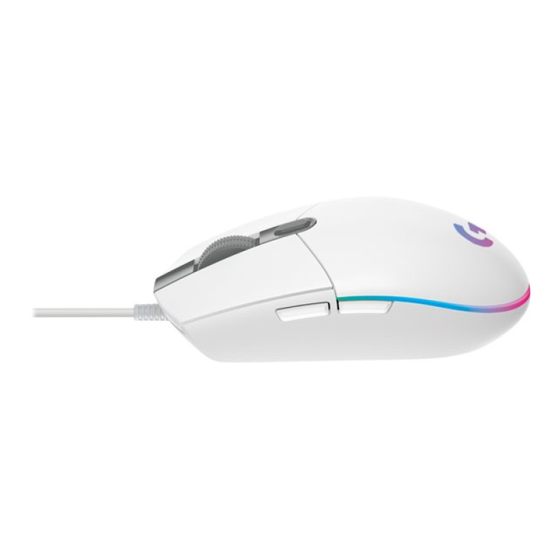 MOUSE GAMING LOGITECH G203 RGB LIGHTSYNC OPTICO USB ALAMBRICO 6 BOTONES PROGRAMABLES BLANCO