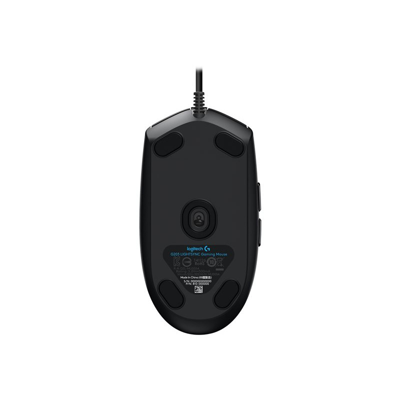 MOUSE GAMING LOGITECH G203 RGB LIGHTSYNC OPTICO USB ALAMBRICO 6 BOTONES PROGRAMABLES NEGRO image 16