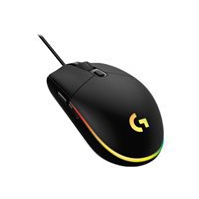MOUSE GAMING LOGITECH G203 RGB LIGHTSYNC OPTICO USB ALAMBRICO 6 BOTONES PROGRAMABLES NEGRO