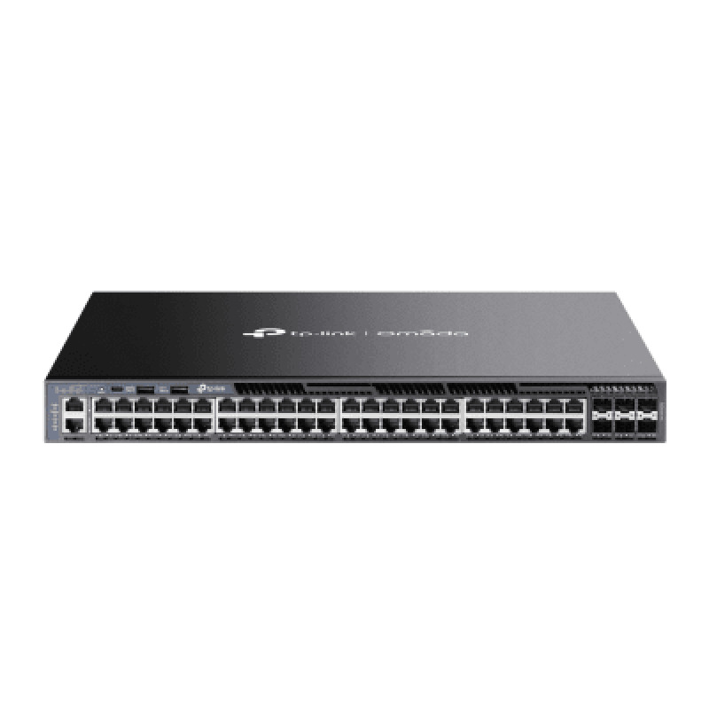  TP-LINK SG6654X- Switch Omada L3 Stackable de 48 puertos RJ45 Gigabit y 6 puertos SFP+ 10G , Stacking físico , Funciones L3 Enterprise. RIP, OSPF, ECMP, VRRP, PIM-DM, DHCP Server/Relay , Alta disponibilidad , VRRP y ERPS , Interfaz WEB , CLI , SNMP. image 4