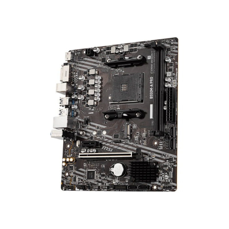 MB MSI B550 AMD S-AM4 4A GEN/2XDRR4 3200MHZ/PCIE 4.0/HDMI/DVI/4XUSB 3.2/M.2/MICRO ATX/GAMA MEDIA