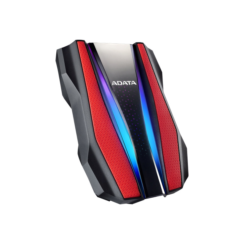HD EXT 2 TB ADATA 2.5 USB 3.2 ROJO RGB TEXTURA PLASTICO Y SILICONA ANTIGOLPES image 5