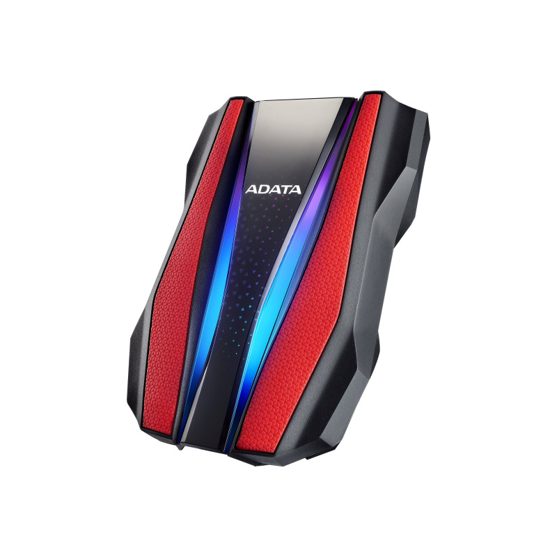 HD EXT 2 TB ADATA 2.5 USB 3.2 ROJO RGB TEXTURA PLASTICO Y SILICONA ANTIGOLPES image 10