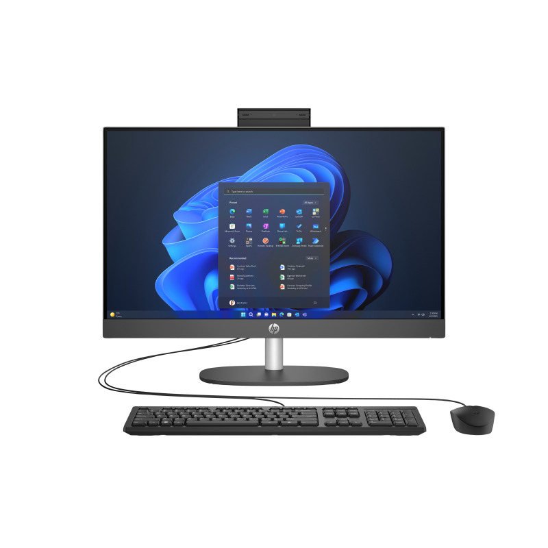 HP ProOne 240 23.8 inch G10 All-in-One Desktop PC,23.8" FHD LED UWVA 250N Anti-Glare Low Blue Light Slim (1920 x 1080, 1.78 (16:9)),Intel Core Ultra 5 125U (0.70 GHz, up to 4.30 GHz, 12 cores / 14 threads - 14th Generation) with Intel® Graphics and Intel® AI Boost (up to 11 TOPS),512GB M.2 PCIe NVMe 2280 Value 4X4 SSD,8GB 5600MT/s DDR5 (1X8GB) SODIMM,USB,Wired USB Standard 125,Realtek Wi-Fi 6 8852BE (2x2) and Bluetooth® 5.3 Wireless Technology,No WWAN module,No Discrete Graphics,5MP Camera,Windows® 11 Home Standard Single Language,1/1/1,ENERGY STAR Certified Label, FLAG McAfee LiveSafe SEC 12M PHTM HP, FLAG EPEAT,  Zoom Logo image 2