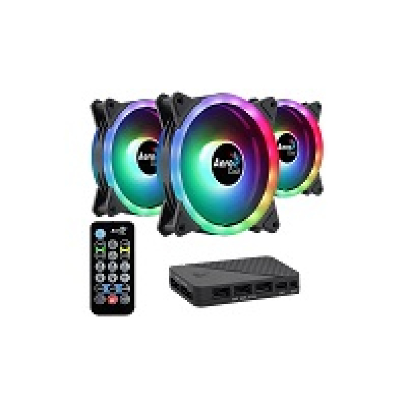 KIT 3 VENTILADOR AEROCOOL 12CM DUO 12  PRO ARGB