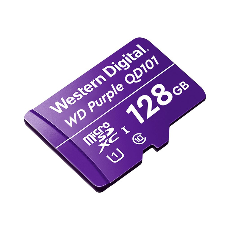 Memoria microSD de 128 GB PURPLE Especializada Para Videovigilancia 10 VECES MAYOR DURACIÓN 3 AÑOS DE GARANTIA