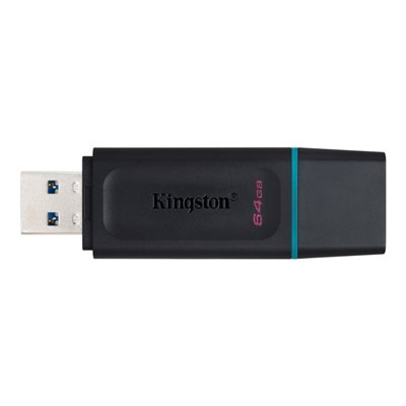 MEMORIA FLASH USB KINGSTON DATA TRAVELER EXODIA 64GB GEN 1 3.2 TIPO A NEGRO C/ANILLO AZUL OCEAN (DTX/64GB) image 3