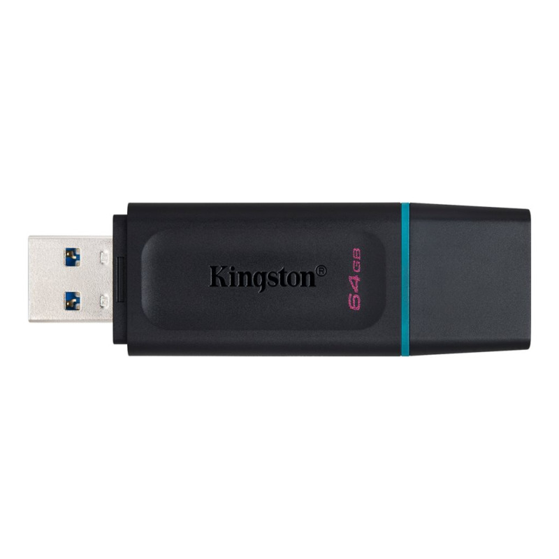 MEMORIA FLASH USB KINGSTON DATA TRAVELER EXODIA 64GB GEN 1 3.2 TIPO A NEGRO C/ANILLO AZUL OCEAN (DTX/64GB) image 4