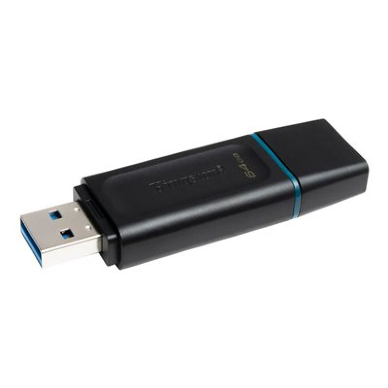 MEMORIA FLASH USB KINGSTON DATA TRAVELER EXODIA 64GB GEN 1 3.2 TIPO A NEGRO C/ANILLO AZUL OCEAN (DTX/64GB) image 7