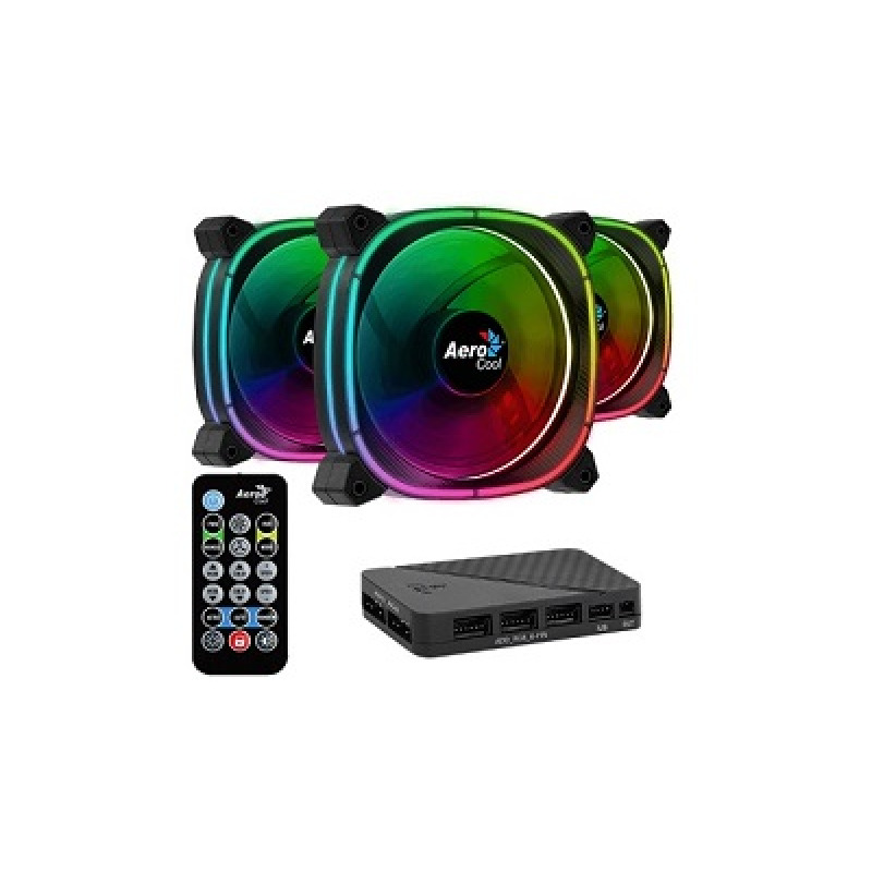 KIT 3 VENTILADOR AEROCOOL 12CM ASTRO 12 PRO ARGB image 2