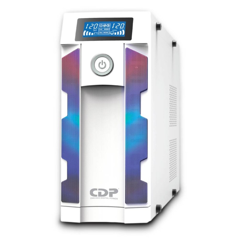 NO BREAK CDP GSMART1516 1500VA/900W UPS SMART, AVR 16 SALIDAS, PUERTO DE CARGA USB (8 USB-A Y 2 USB-C), LUZ RGB, LCD, 120 VAC image 2