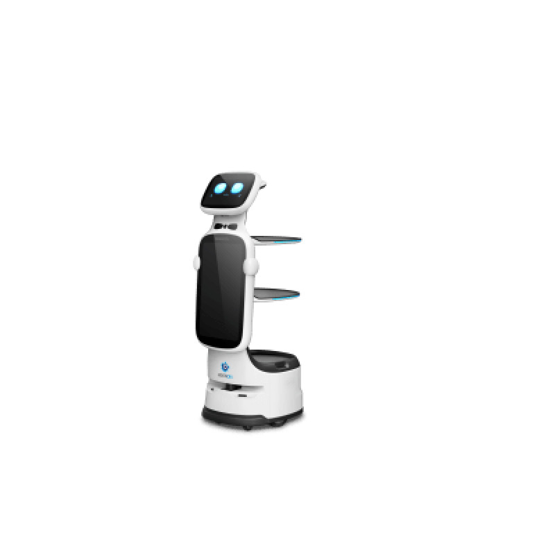 Robot de Entrega Automatizado / Área de Cobertura Máxima 200200 / Velocidad de Movimiento Ajustable 0110 m/s / Colaboración Multirobot Hasta 20 Robots / Batería de Ion de Litio Ternaria / Pantalla de Publicidad 185 pul