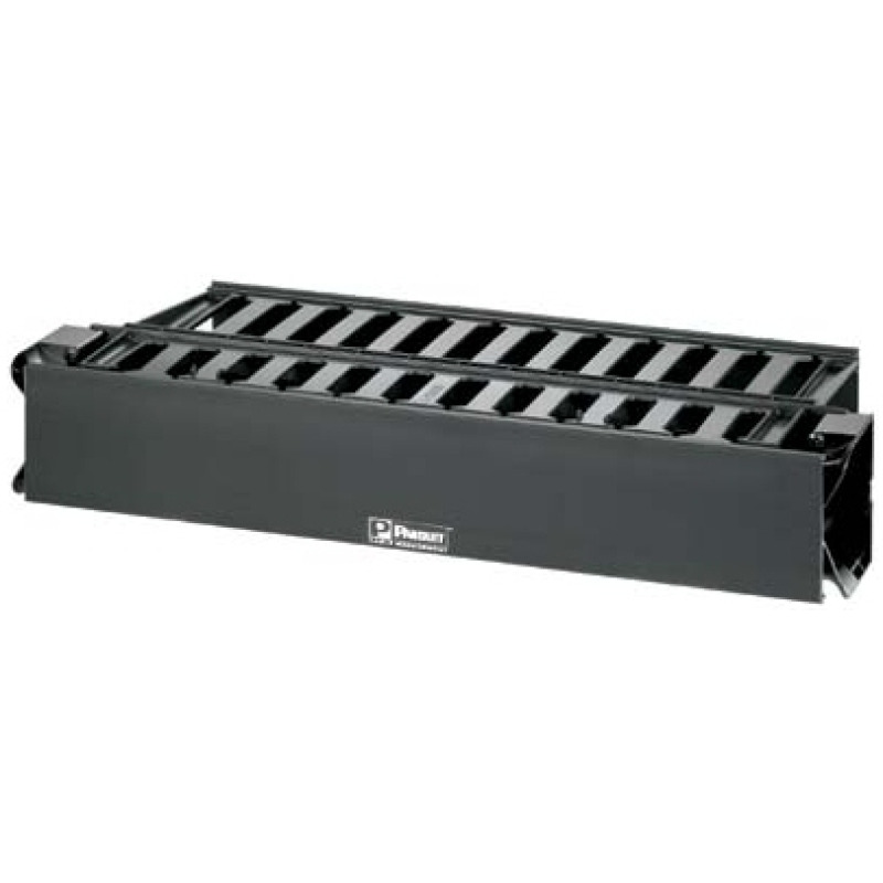 Organizador de Cables Horizontal PatchLink Doble Frontal y Posterior Con Tapa Extendida Para Rack de 19in 2UR image 5