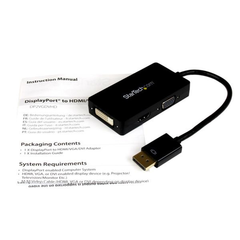ADAPTADOR DE VIDEO DISPLAYPORT A VGA DVI O HDMI - CONVERTIDOR A/V 3 EN 1 PARA VIAJES - 1080P - 1920X1200 - STARTECH.COM MOD. DP2VGDVHD image 20