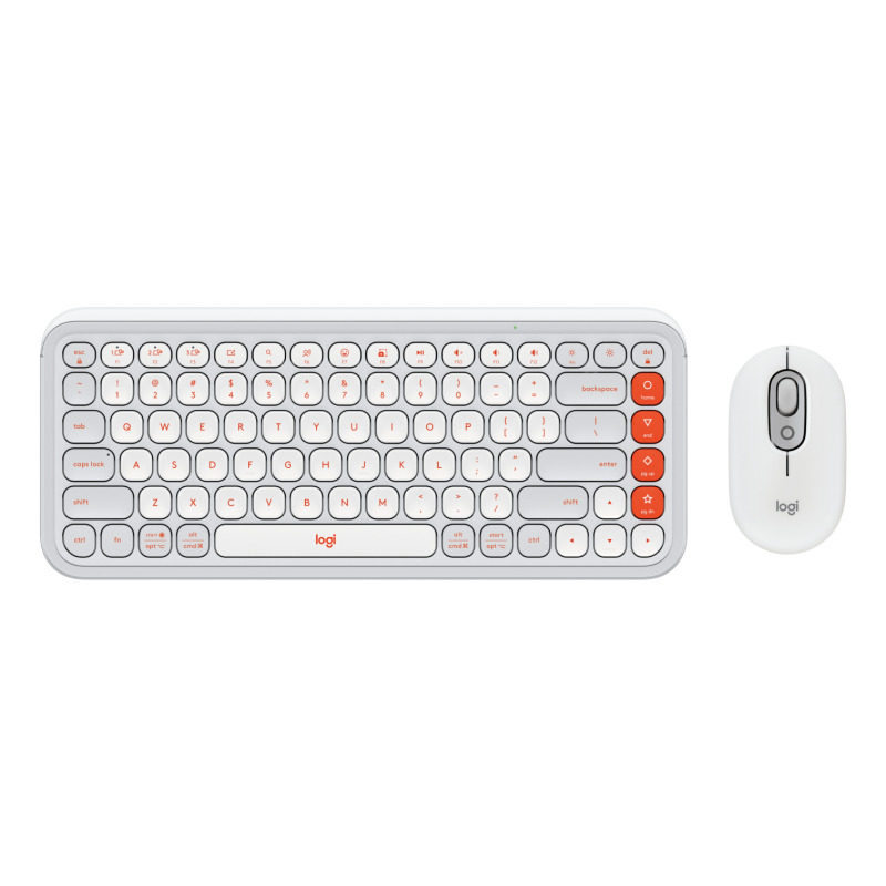 TECLADO/MOUSE LOGITECH POP ICON INALAMBRICO BLUETOOTH EASY-SWITCH BLANCO