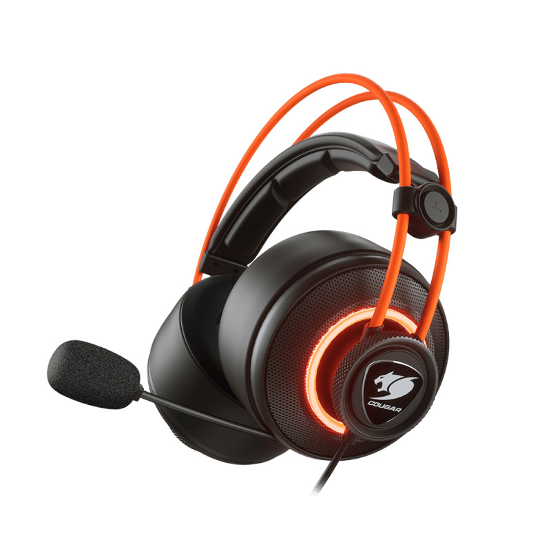 DIADEMA COUGAR IMMERSA PRO PRIX, NEGRO/NARANJA image 6