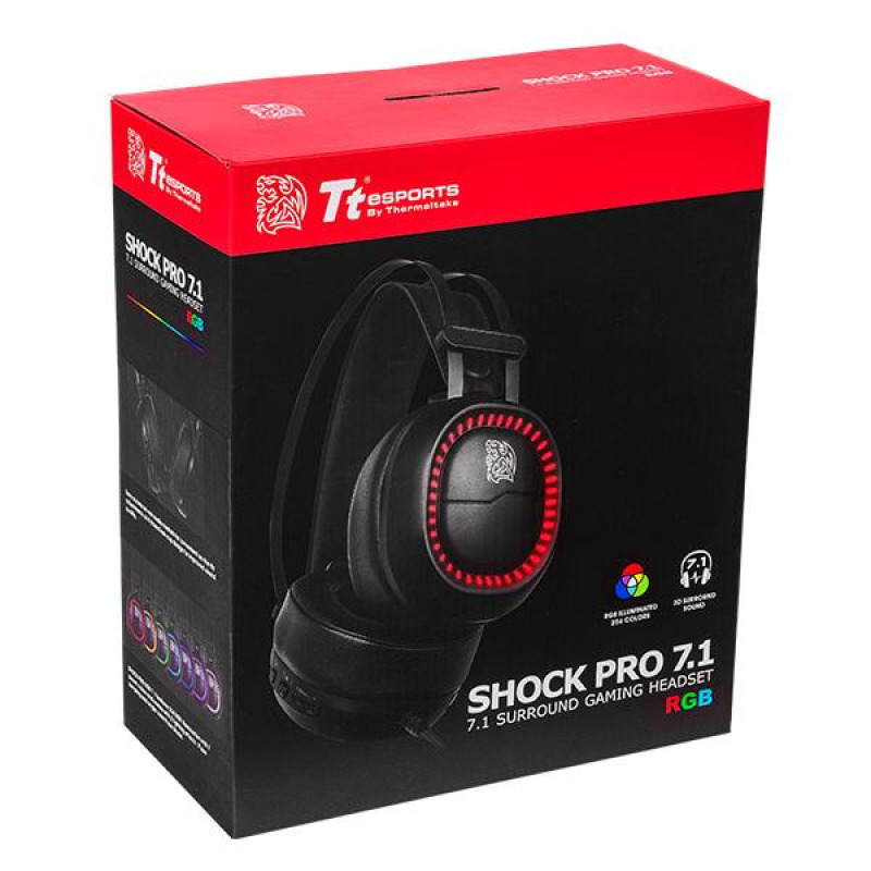 DIADEMA THERMALTAKE GAMER HT SHOCK PRO RGB 7.1 USB HT-SHK-DIECBK-25 image 7